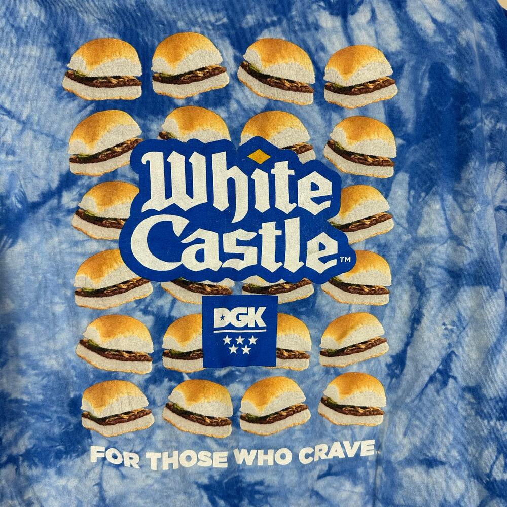 White Castle DGK Tie Dye Graphic T Shirt Blue Mens M Skater Streetwear Urban Y2K - Picture 4 of 7